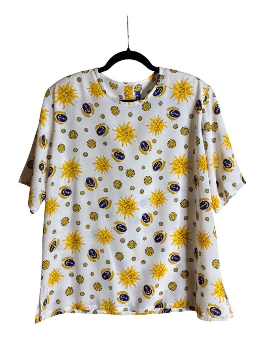 Pendleton Blouse Size 16 White Nautical Sun Print